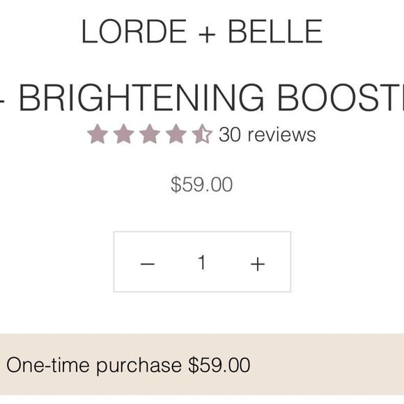 Lorde + Belle C+ Brightening Booster NWT/NIB - Picture 4 of 6
